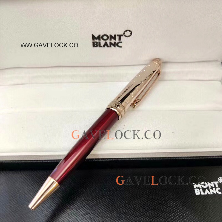 New Montblanc Le Petit Prince Rose Gold&Red Ballpoint Pen